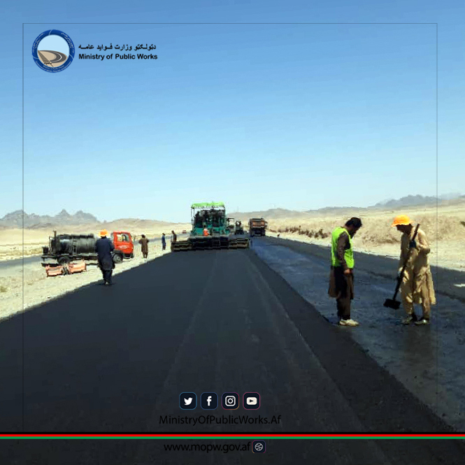 د کندهار - سپین بولدک د دویم لاټ سړک چارې ۷۵ سلنه پرمختګ لري