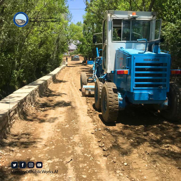 Kapisa: construction of Jamal Agha village-Sarband road is 40% complete