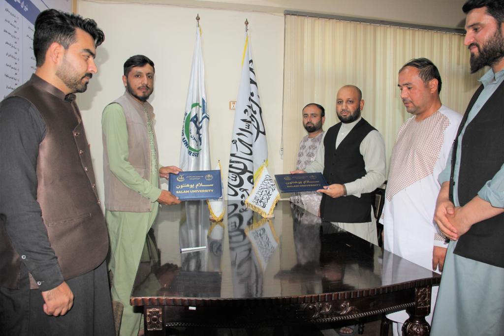 تفاهمنامه همکاری میان ریاست عمومی انستیتوت زیربناهای ترانسپورتی وزارت فوایدعامه ا.ا.ا و پوهنتون سلام به امضا رسید