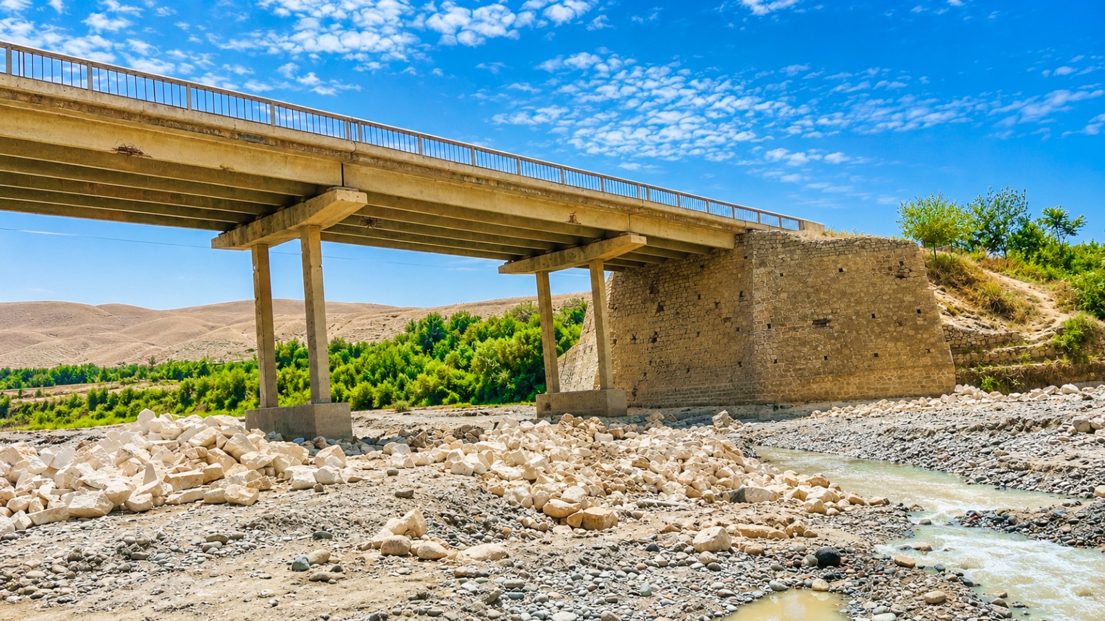 د کندز ولایت د چغه او آقتاش پلونو د ترمیم پروژه د څه باندې ۱۲ میلیونه افغانیو په ارزښت جریان لري